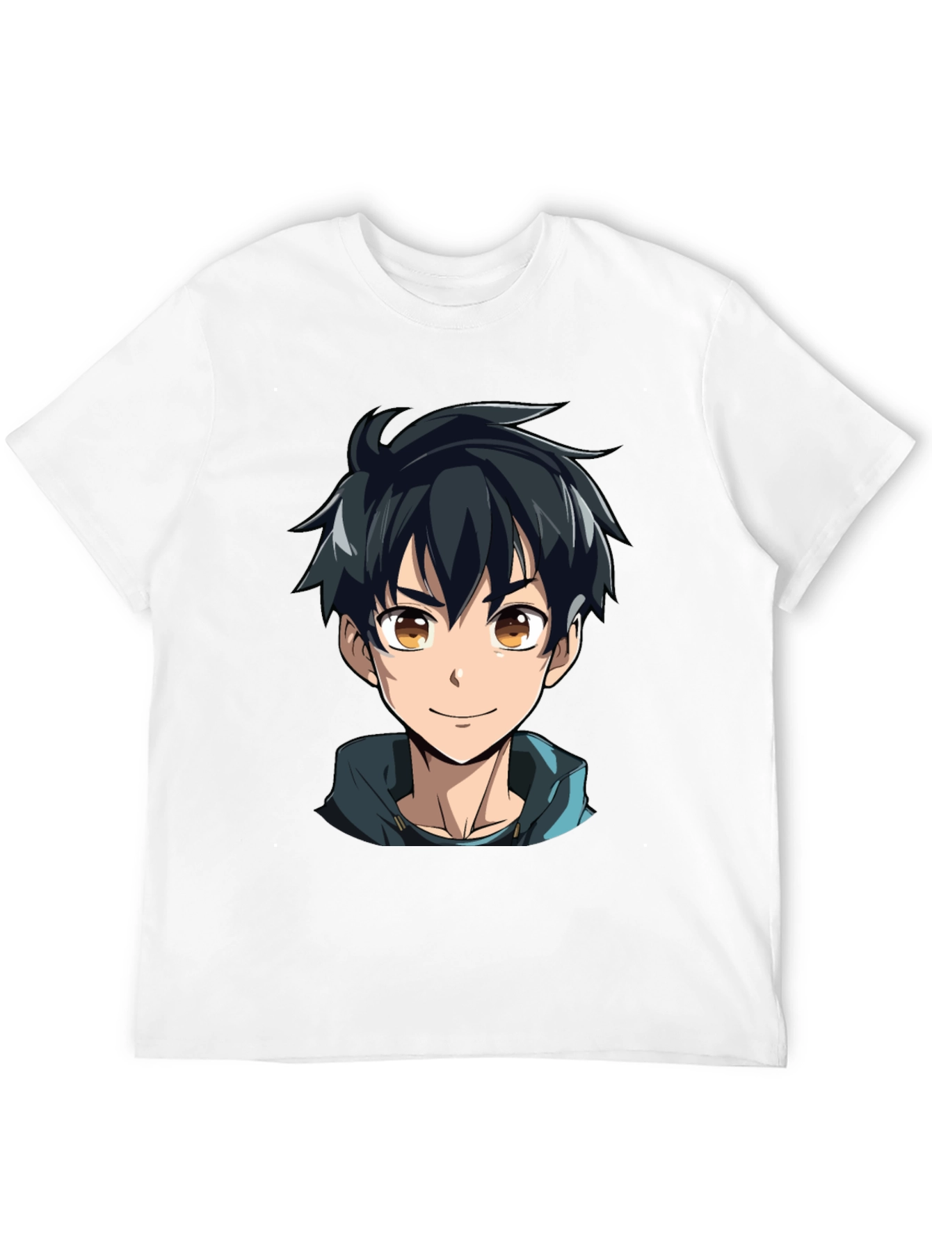 Anime Boy Graphic Black T-Shirt