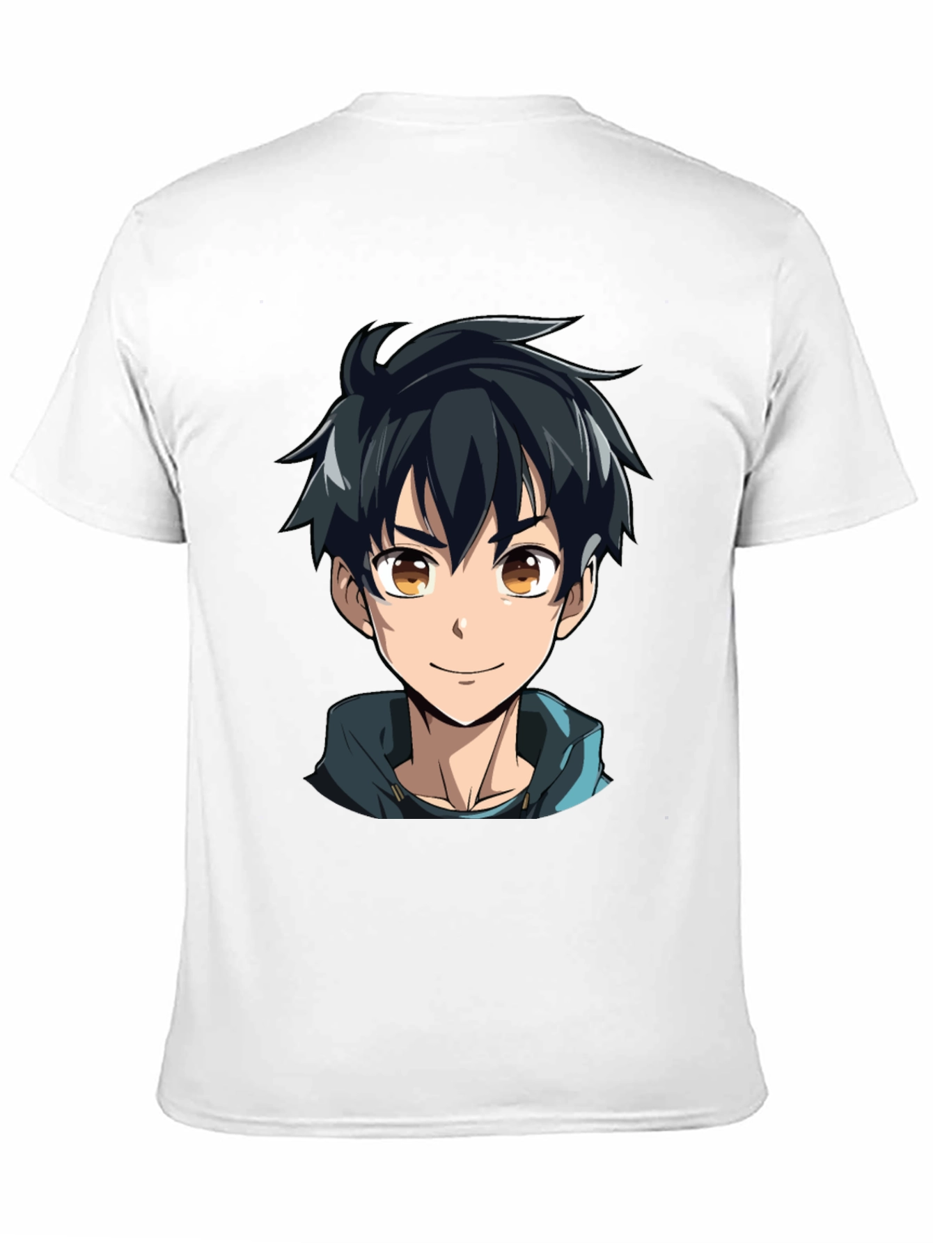 Anime Boy Graphic Black T-Shirt