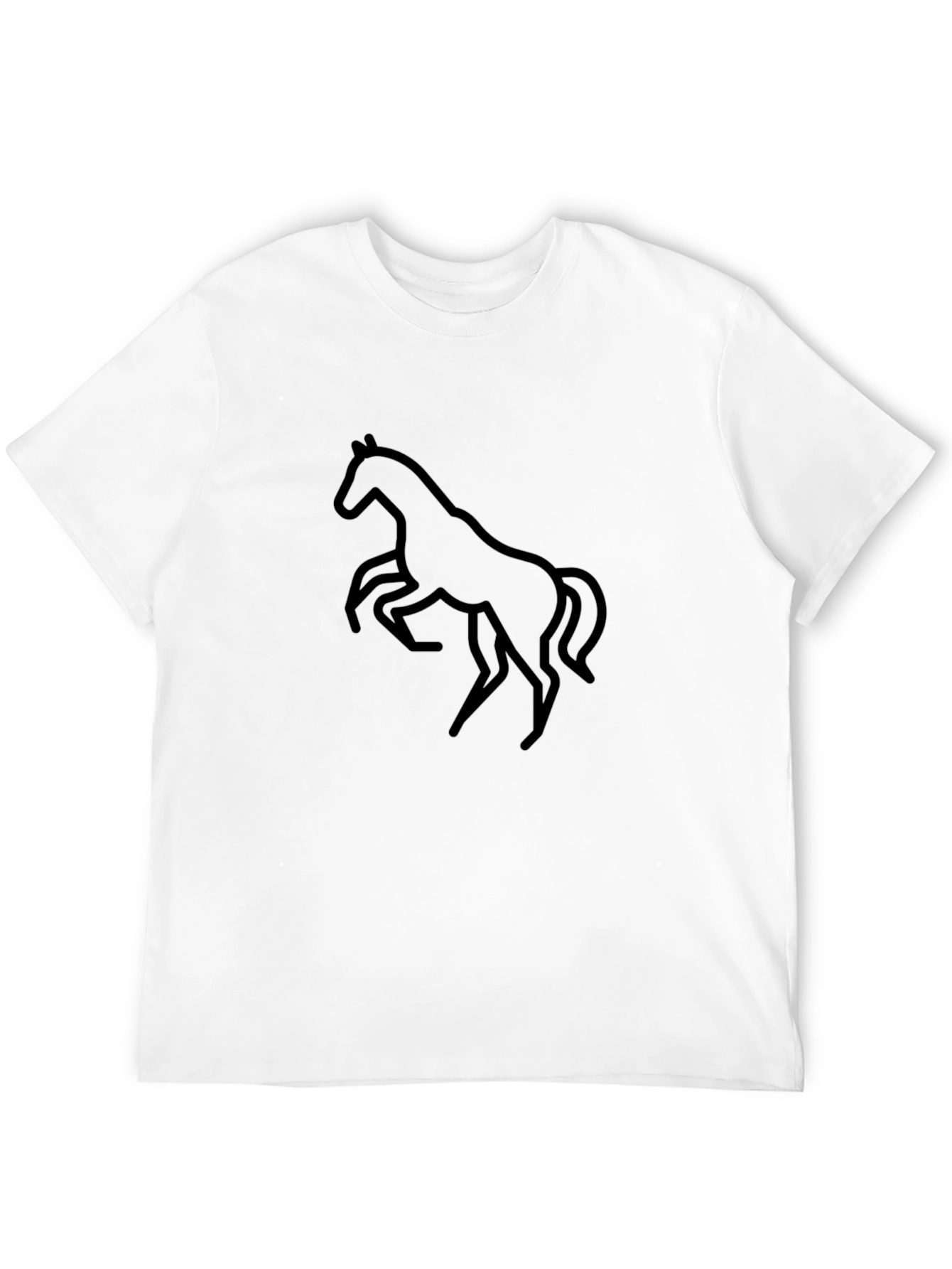 Black Horse Graphic Tee - Mens Casual Style