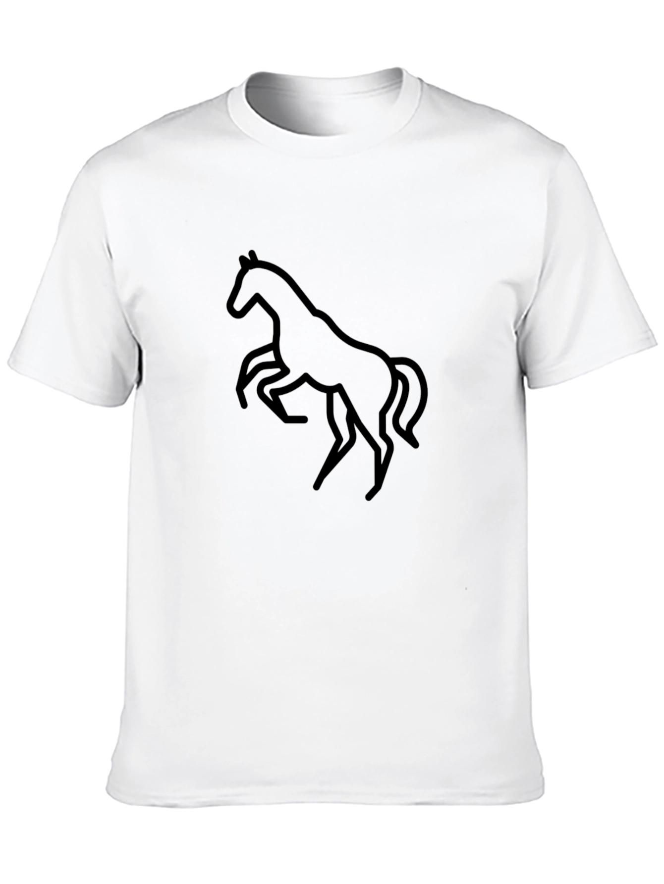 Black Horse Graphic Tee - Mens Casual Style