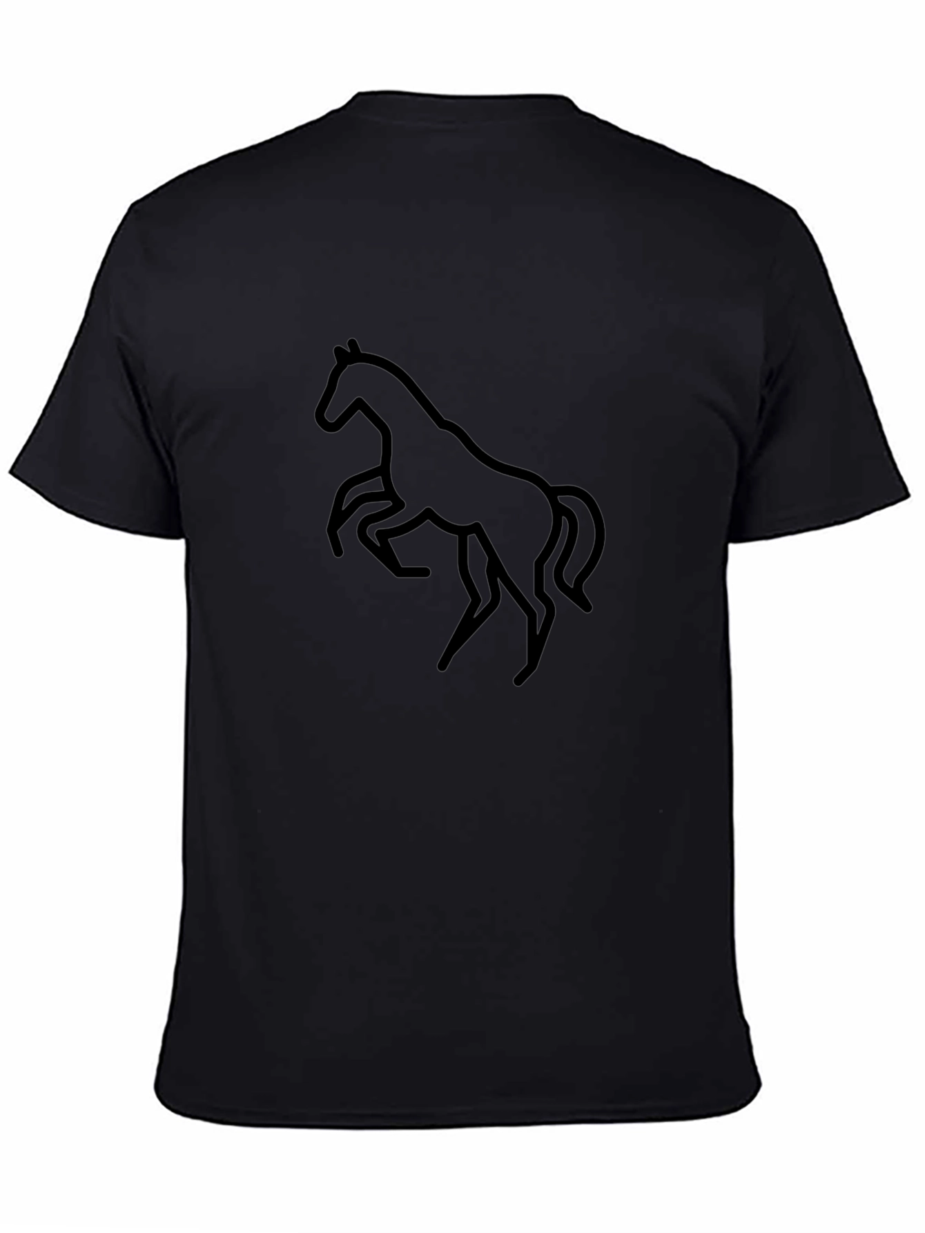 Black Horse Graphic Tee - Mens Casual Style