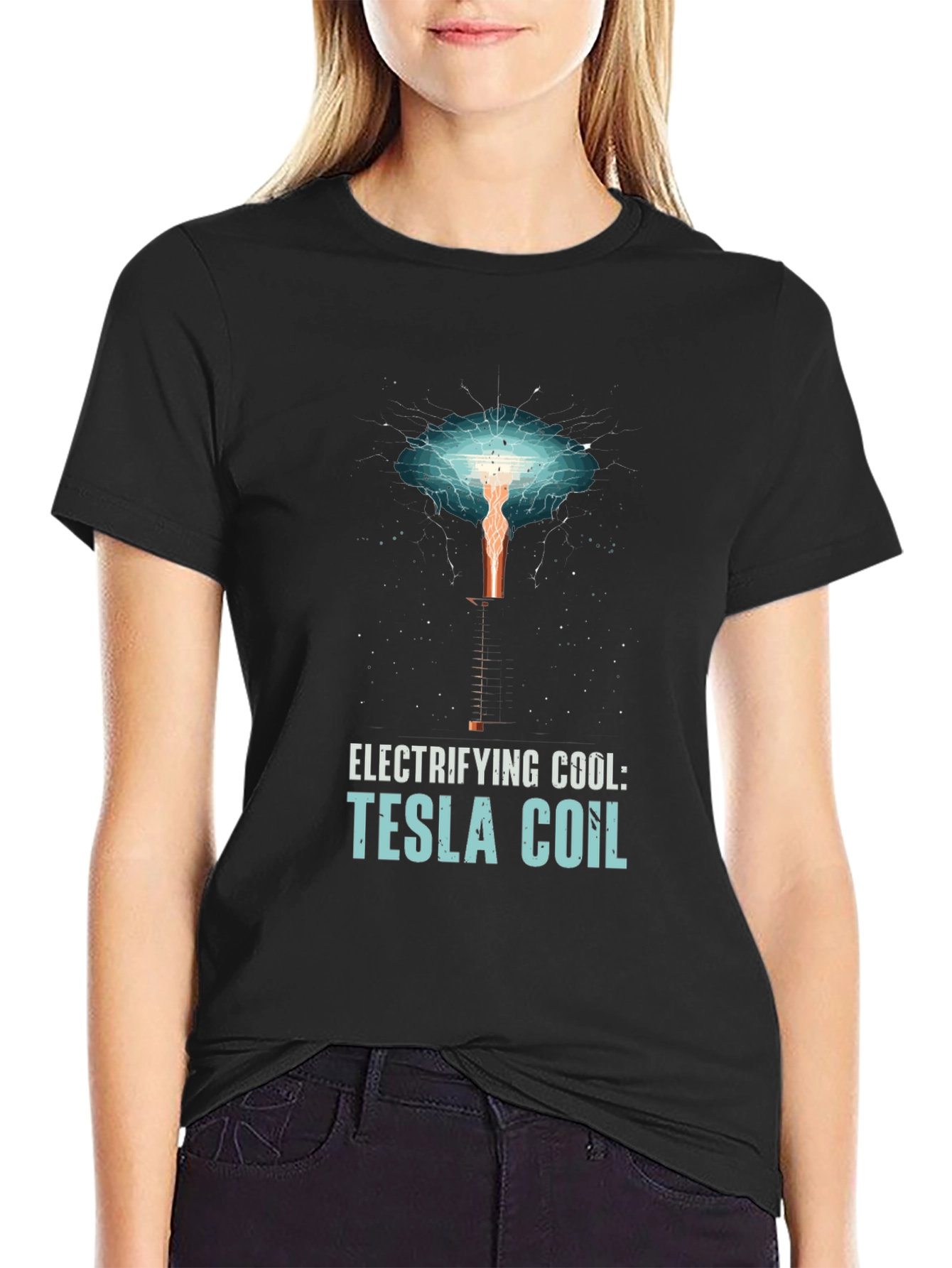 Electrifying Tesla Coil Graphic T-Shirt