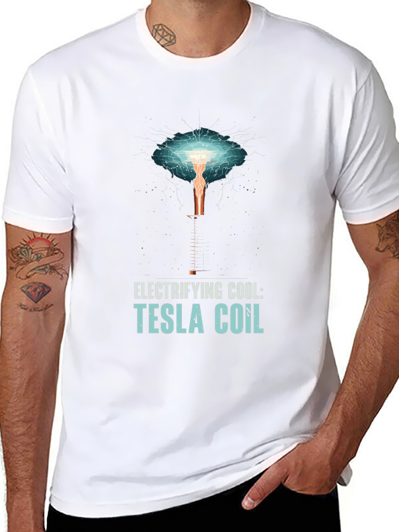 Electrifying Tesla Coil Graphic T-Shirt