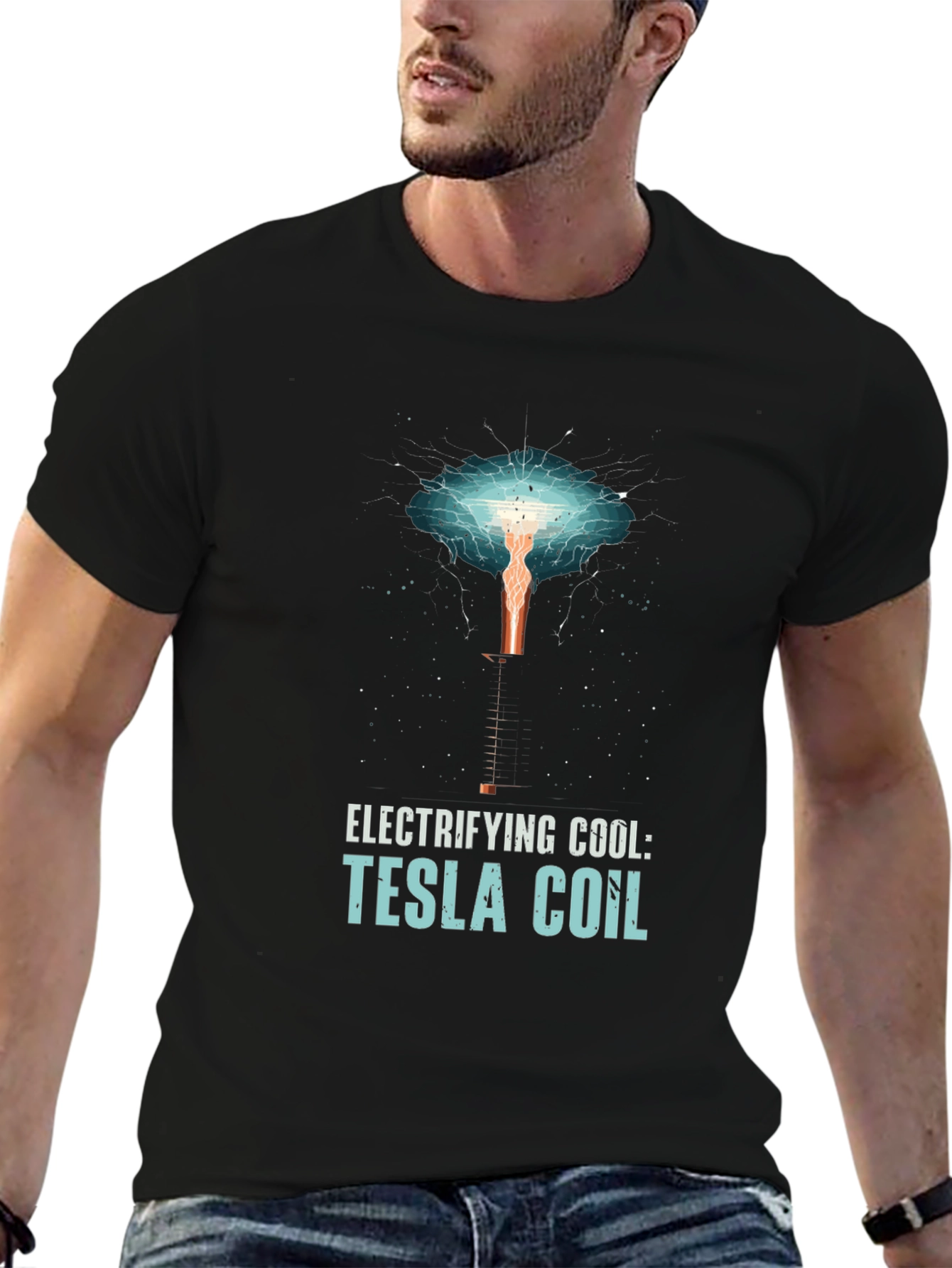 Electrifying Tesla Coil Graphic T-Shirt