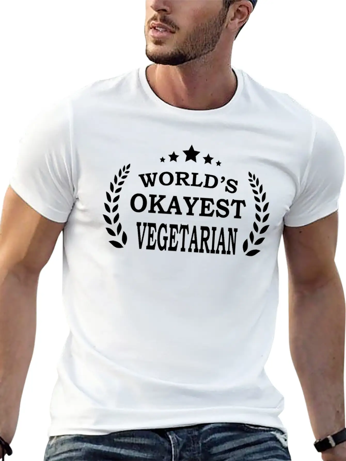 Xmas Present Idea For Vegetarians Unisex Short Sleeve Soft Cotton T-Shirt – Casual Everyday Wear