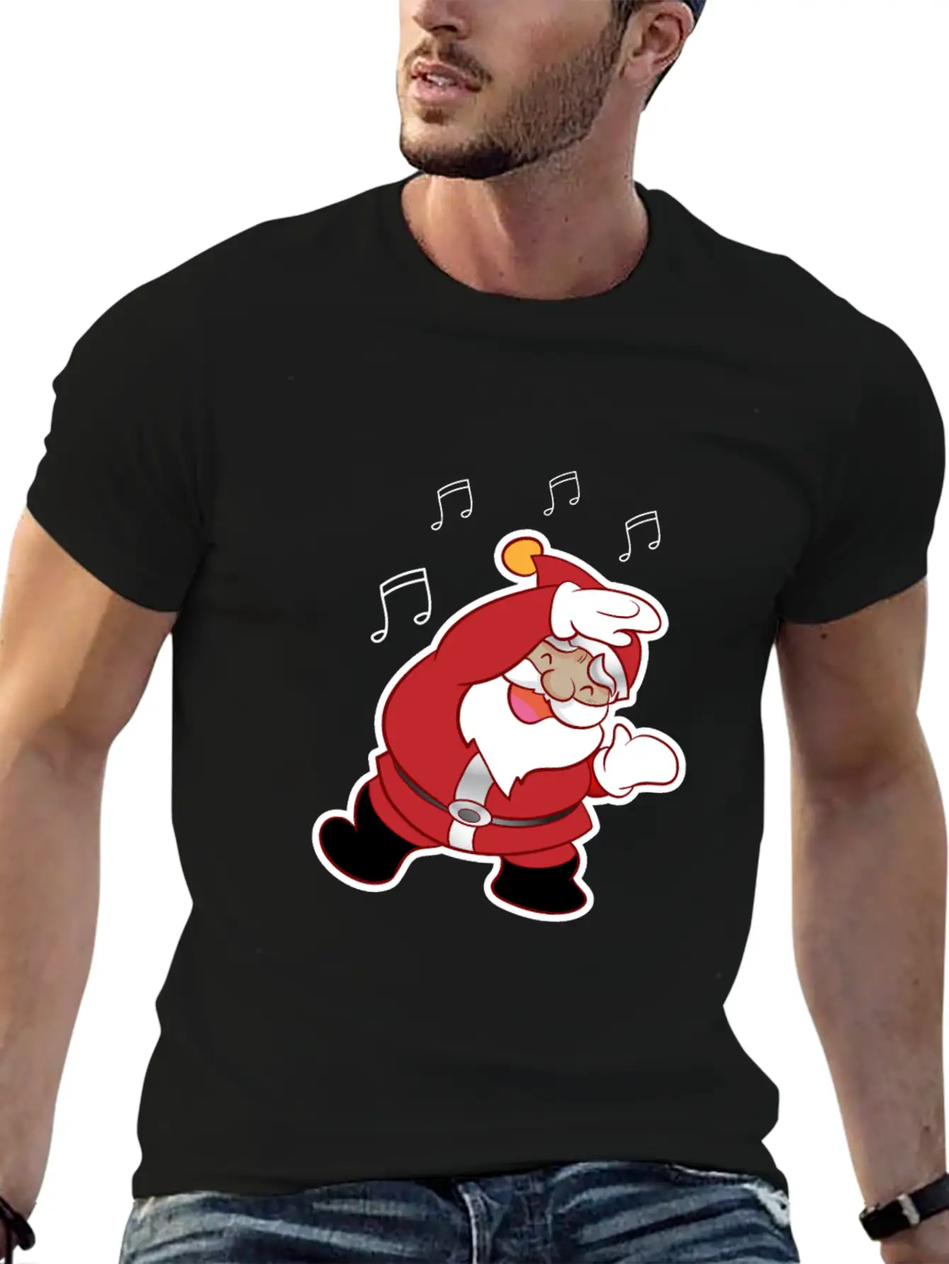 XMAS Santa Claus Christmas Dancing Santa Melody Comfortable Minimalist Graphic Tee – Summer Style Essential