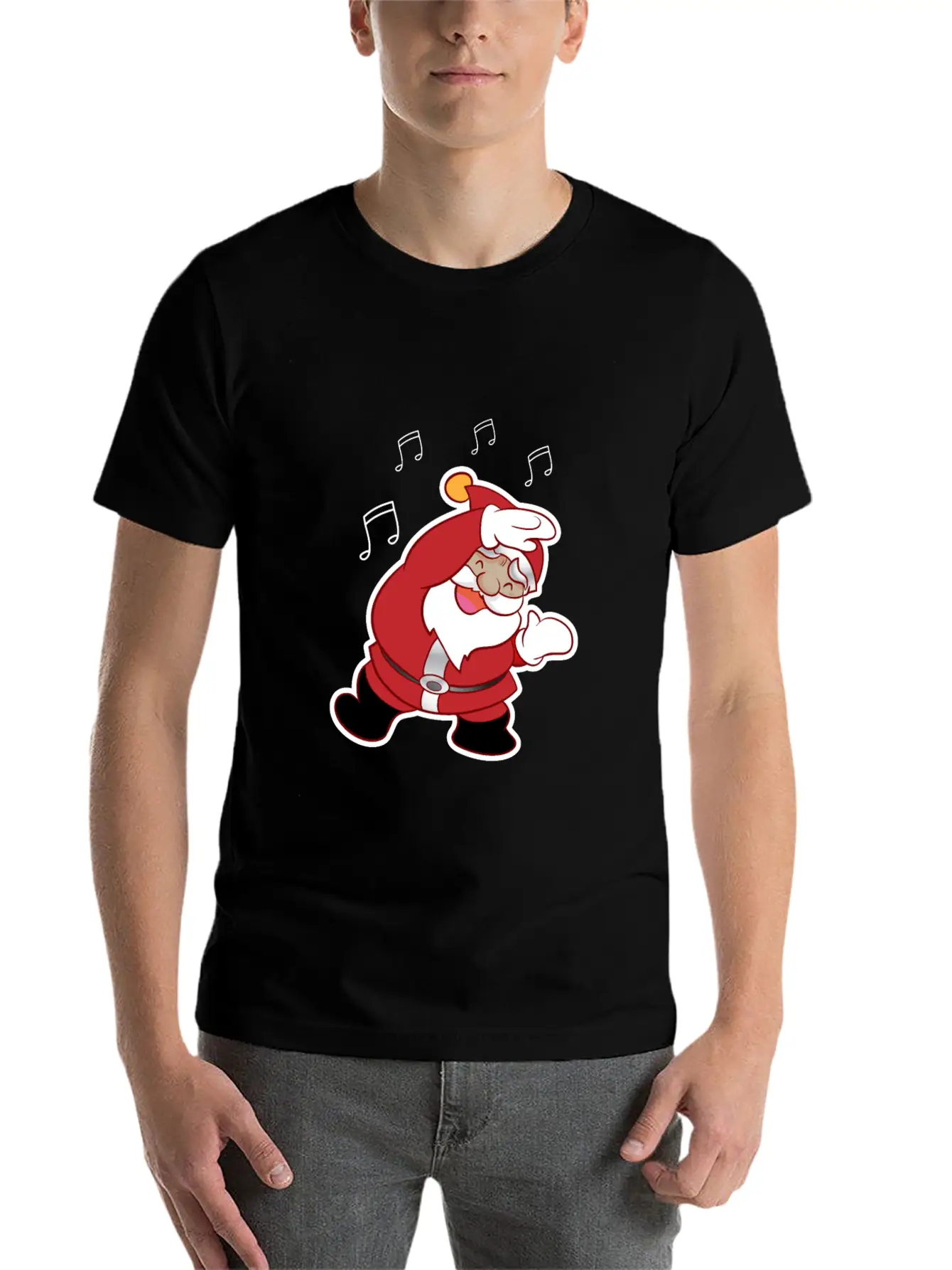 XMAS Santa Claus Christmas Dancing Santa Melody Comfortable Minimalist Graphic Tee – Summer Style Essential