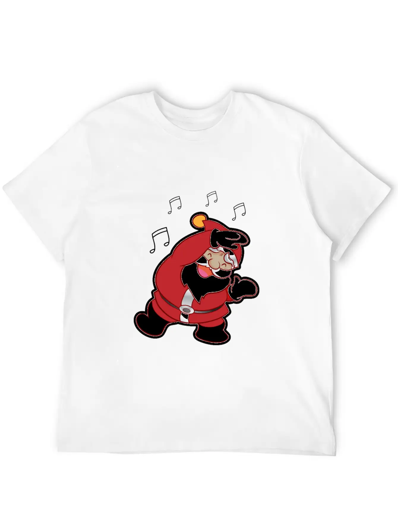 XMAS Santa Claus Christmas Dancing Santa Melody Stylish Everyday T-Shirt – Unisex Basic Cotton Tee