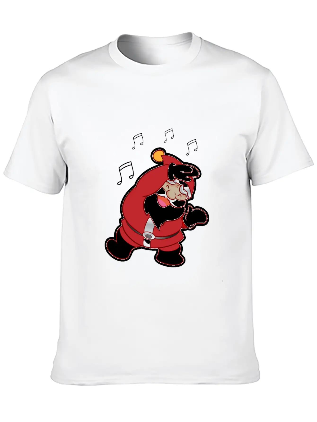 XMAS Santa Claus Christmas Dancing Santa Melody Stylish Everyday T-Shirt – Unisex Basic Cotton Tee
