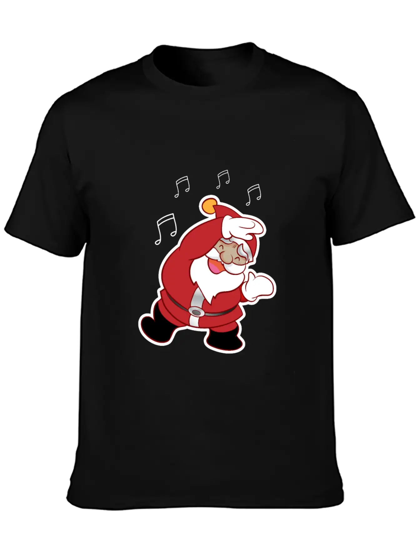 XMAS Santa Claus Christmas Dancing Santa Melody Stylish Everyday T-Shirt – Unisex Basic Cotton Tee