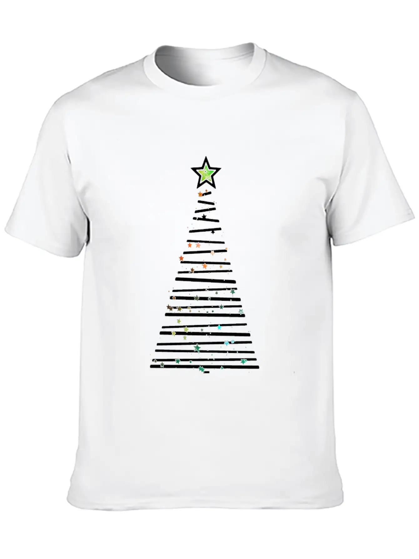 Xmas Tree Unisex Short Sleeve Soft Cotton T-Shirt – Casual Everyday Wear
