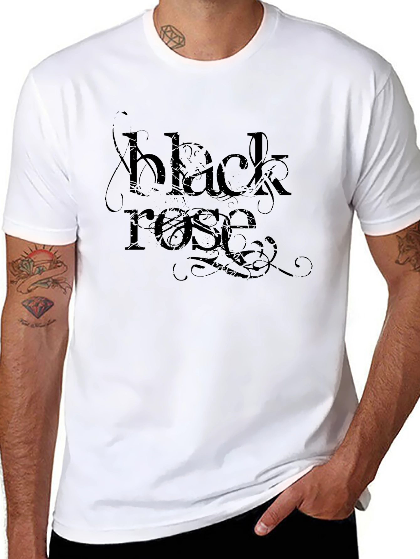 Black Rose Graphic T-Shirt - Stylish Dark Design
