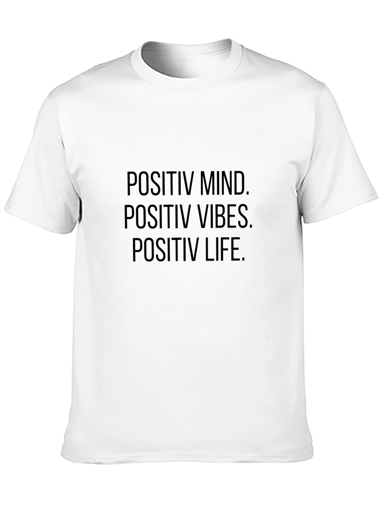 Positive Mind Vibes Life Black Graphic T-Shirt