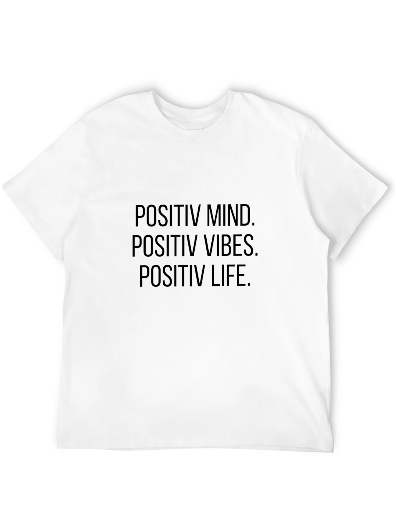 Positive Mind Vibes Life Black Graphic T-Shirt