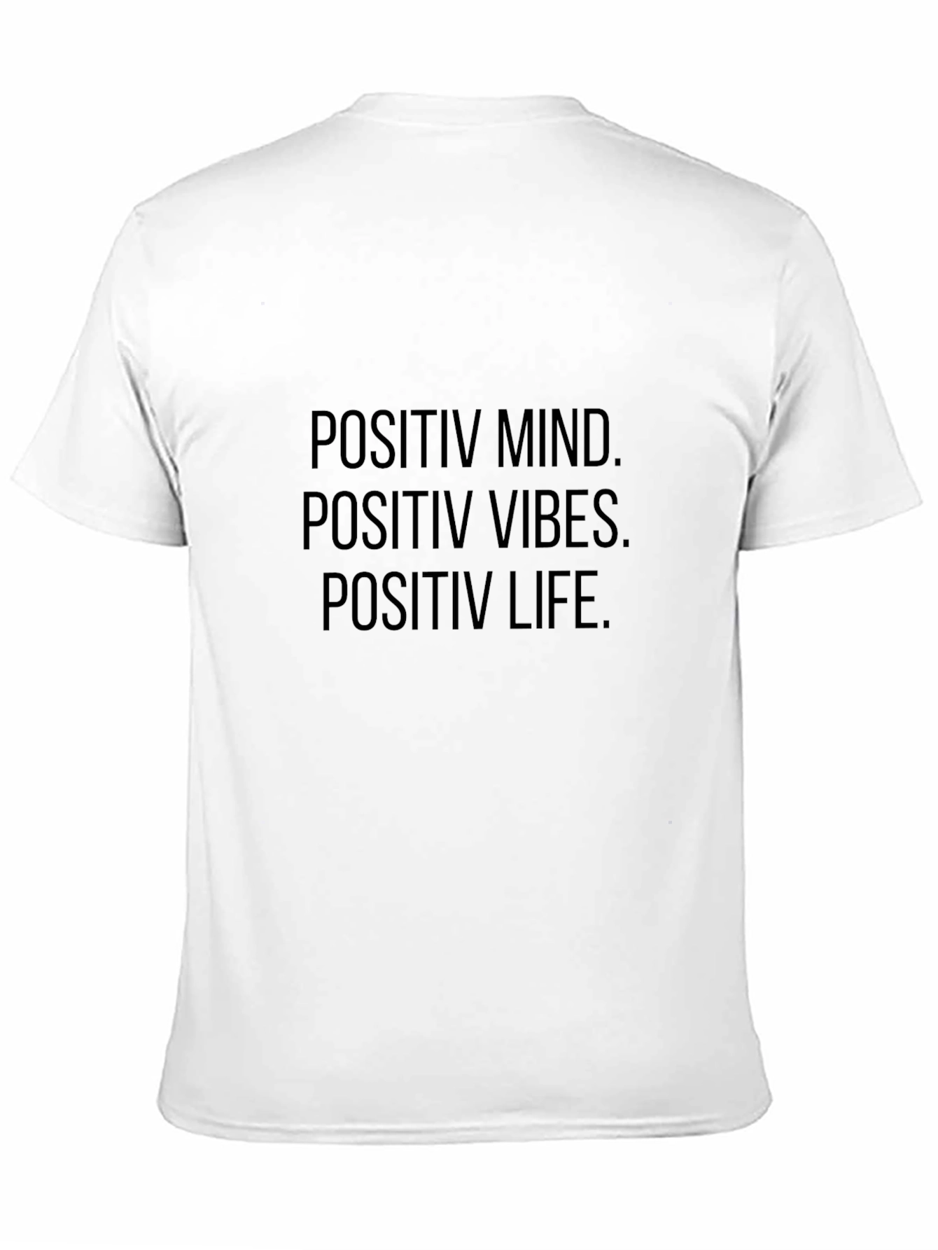 Positive Mind Vibes Life Black Graphic T-Shirt