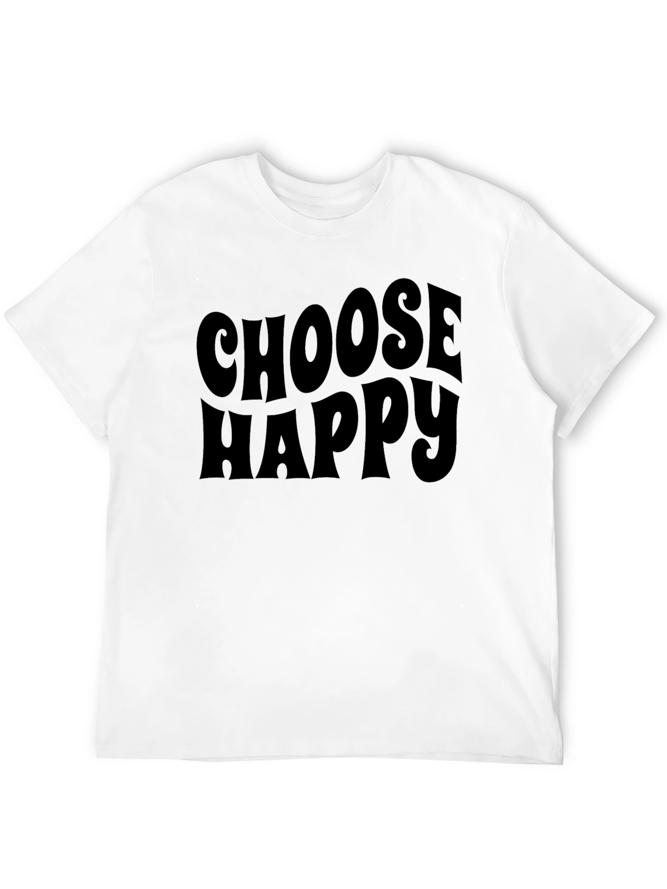 Choose Happy Graphic Tee - Retro Style