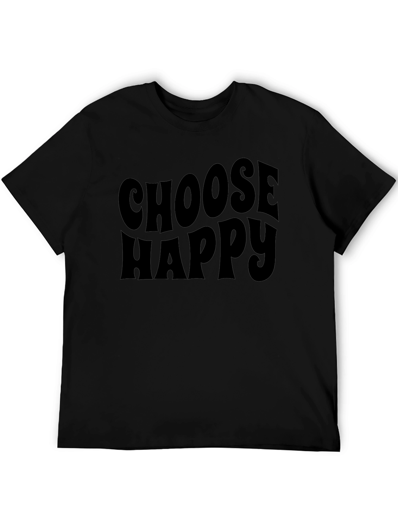 Choose Happy Graphic Tee - Retro Style