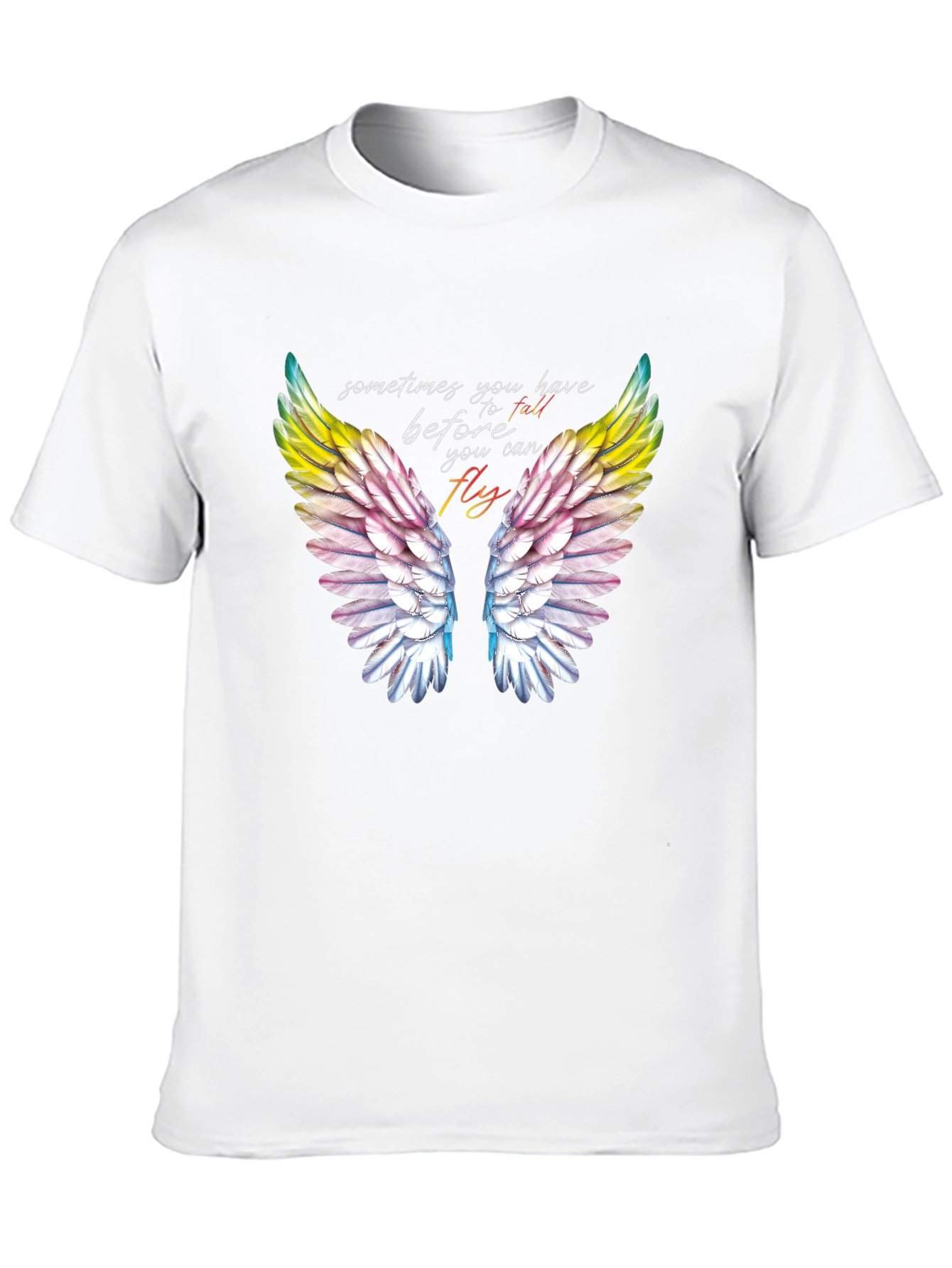 Wings Graphic Tee - Fall Before You Fly
