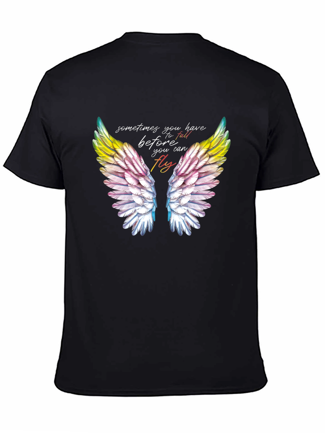 Wings Graphic Tee - Fall Before You Fly