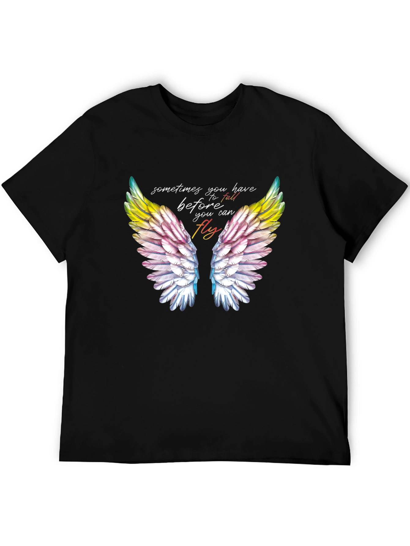 Wings Graphic Tee - Fall Before You Fly