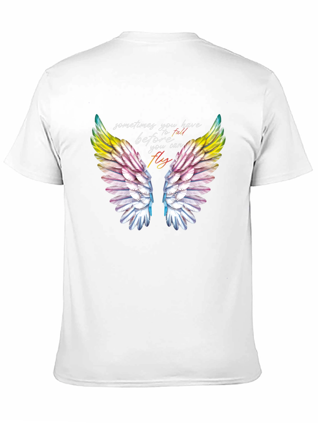 Wings Graphic Tee - Fall Before You Fly