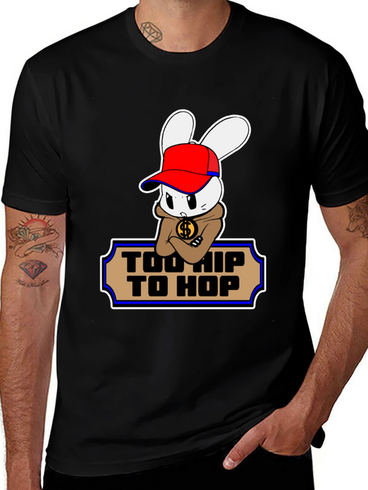 Too Hip To Hop Cartoon Bunny T-Shirt