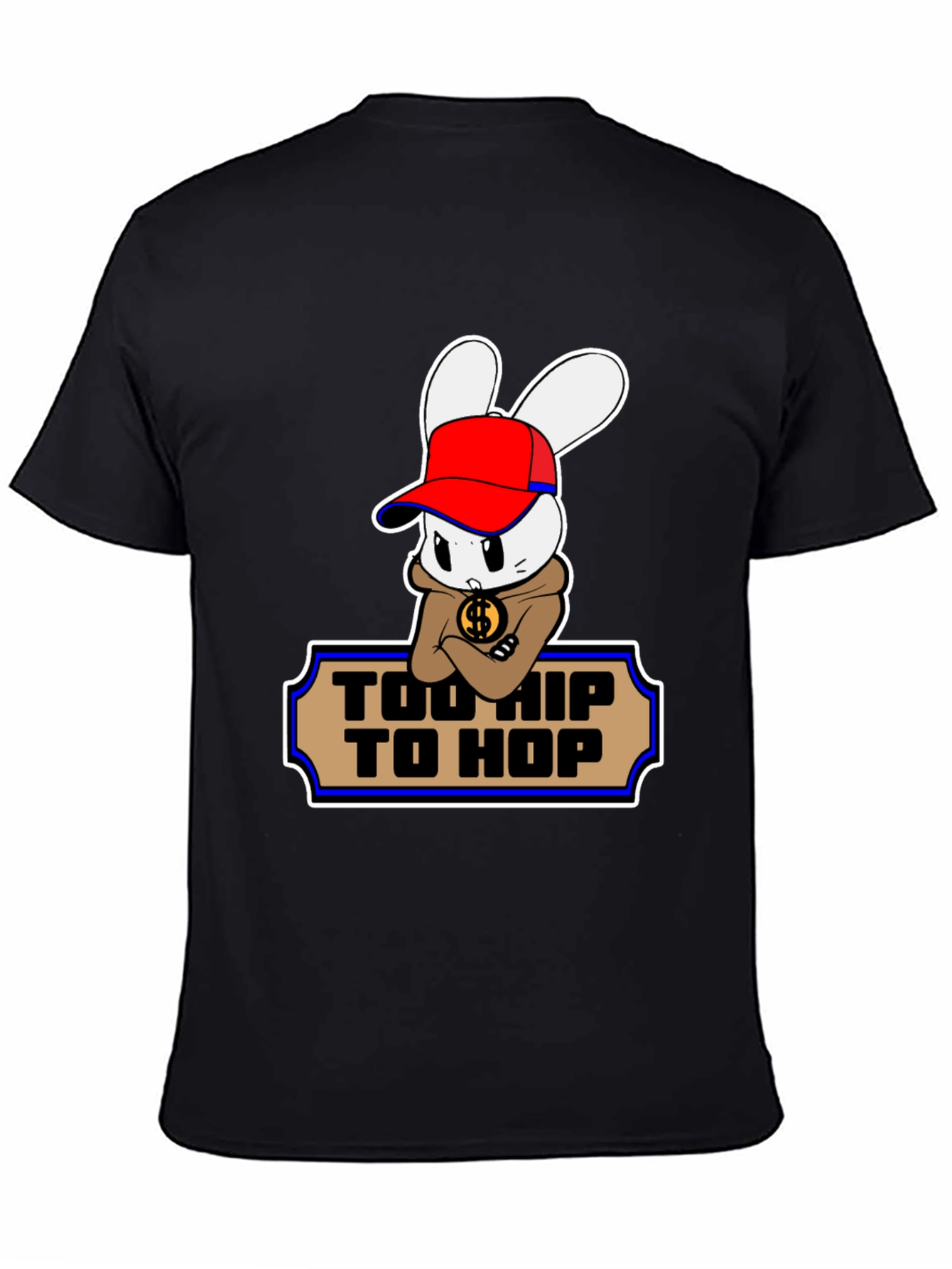 Too Hip To Hop Cartoon Bunny T-Shirt