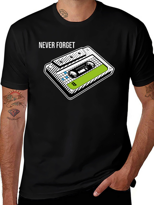 Retro Cassette Tape T-Shirt - Never Forget Vintage Style