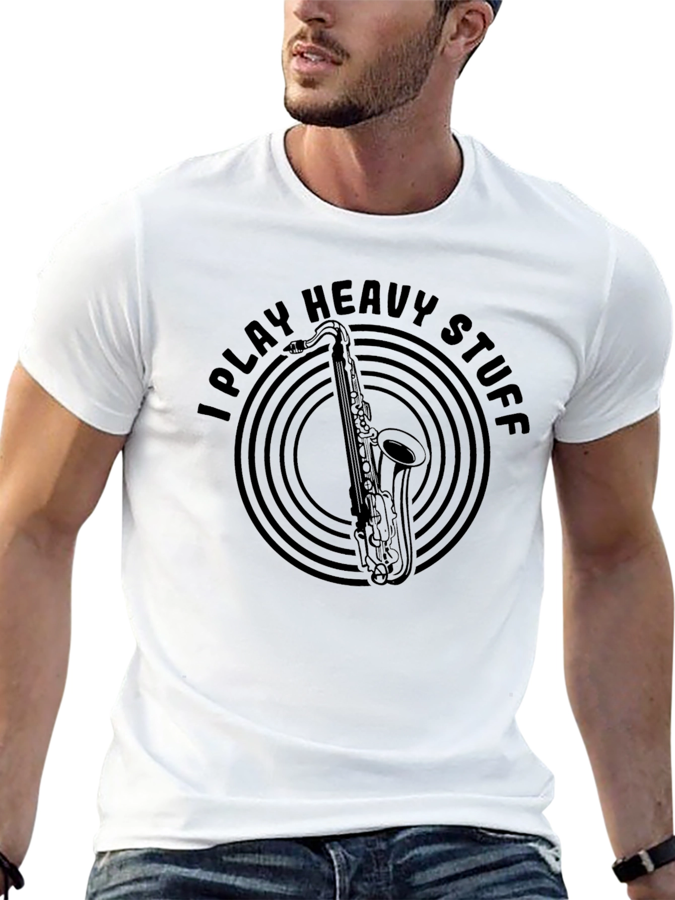 I Play Heavy Stuff Saxophone Musician T-Shirt