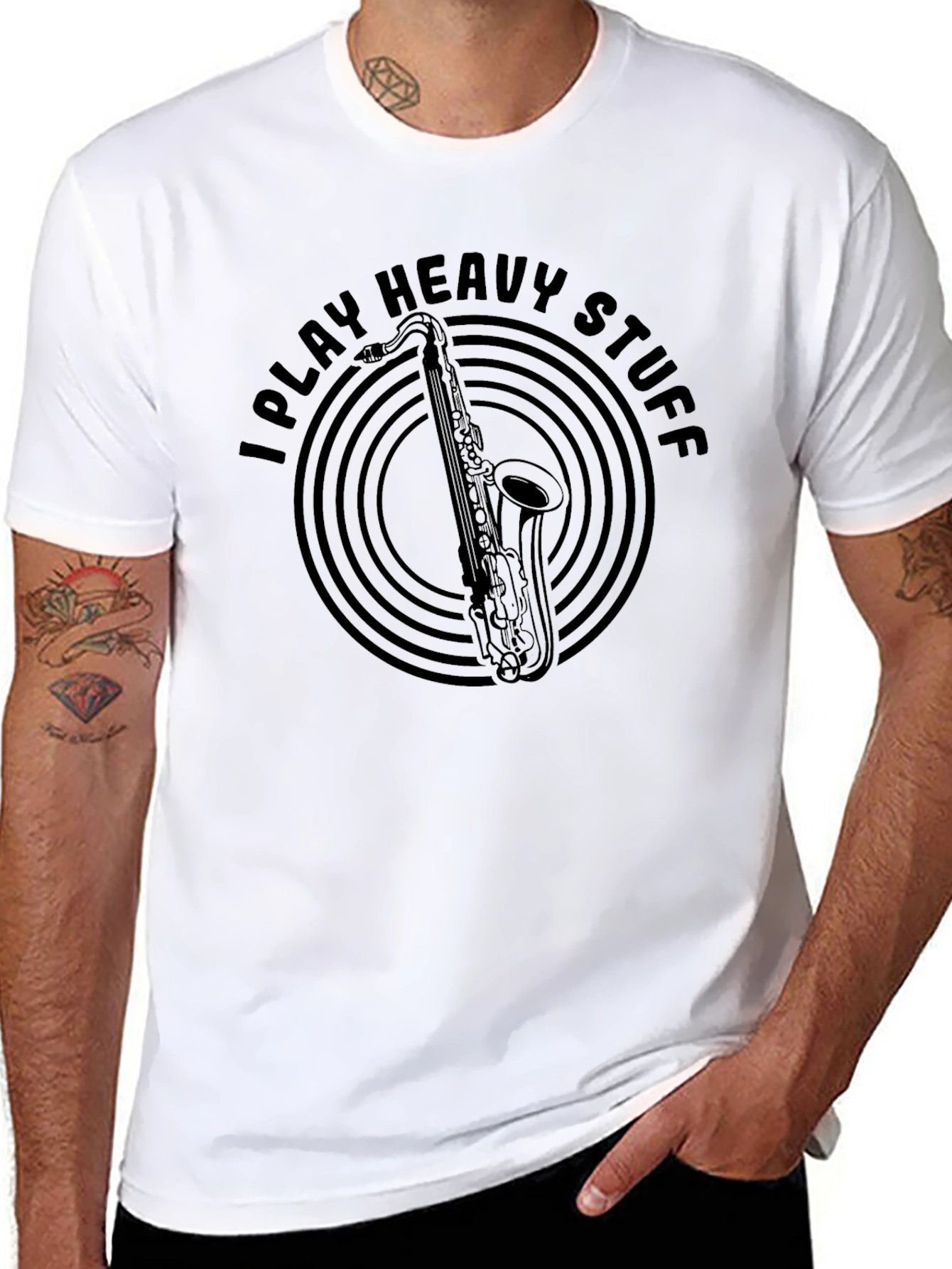 I Play Heavy Stuff Saxophone Musician T-Shirt