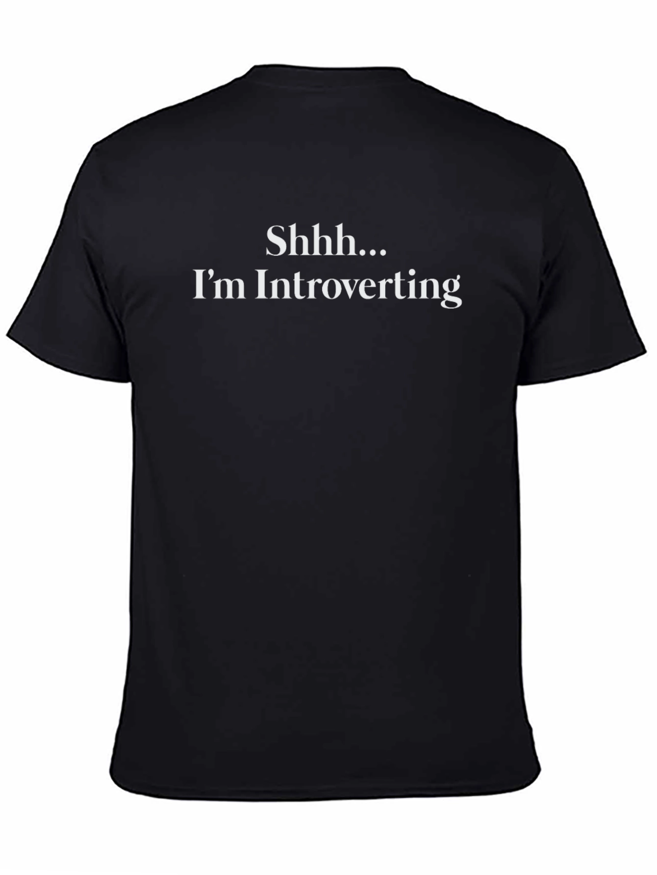 Introverting T-Shirt - Soft Black Cotton Tee