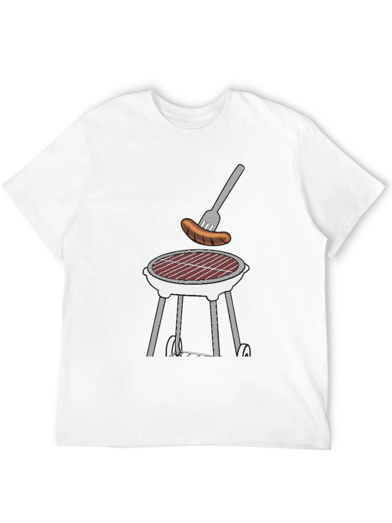 BBQ Grill T-Shirt - Novelty Sausage Graphic Tee