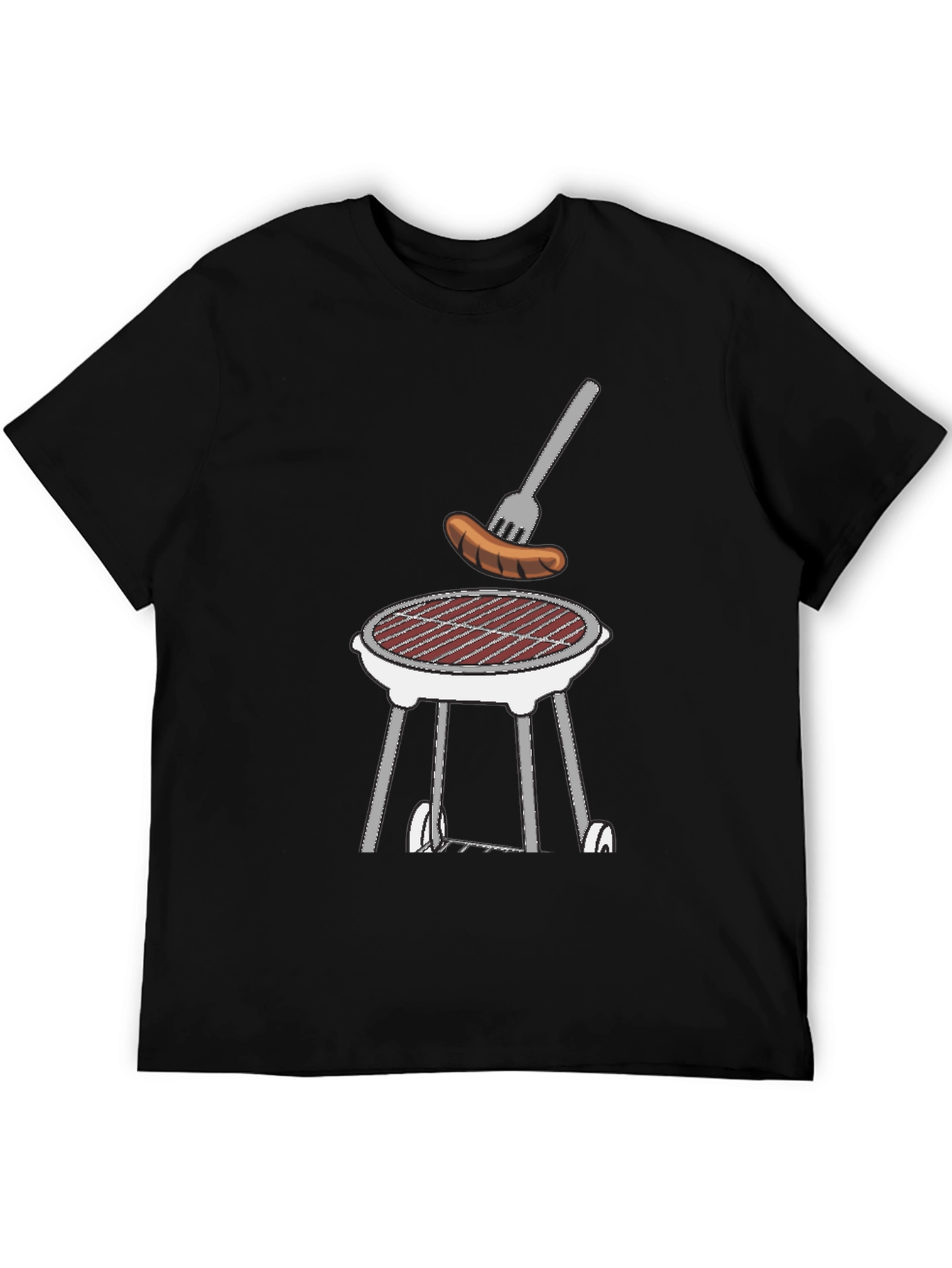 BBQ Grill T-Shirt - Novelty Sausage Graphic Tee