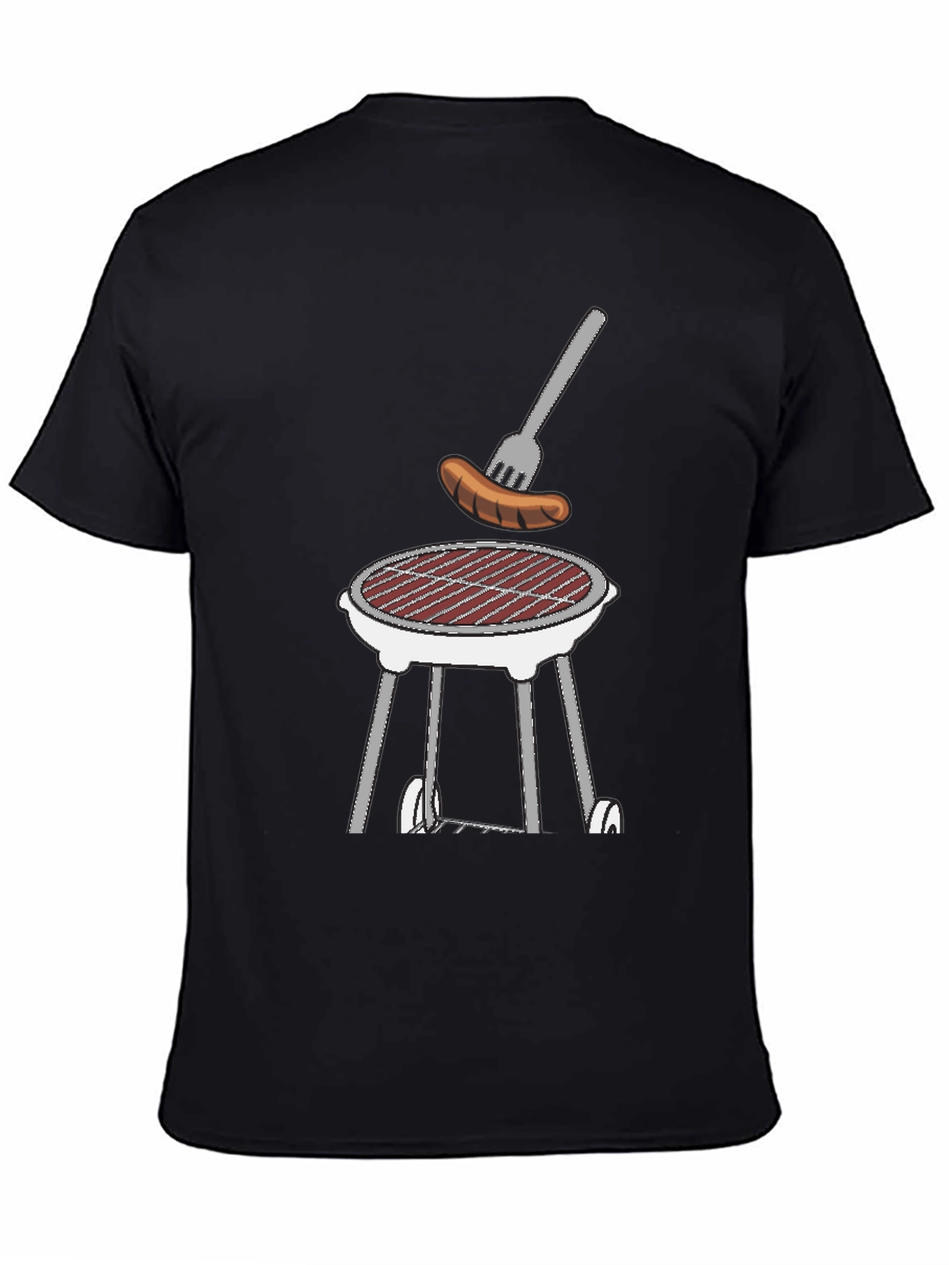BBQ Grill T-Shirt - Novelty Sausage Graphic Tee