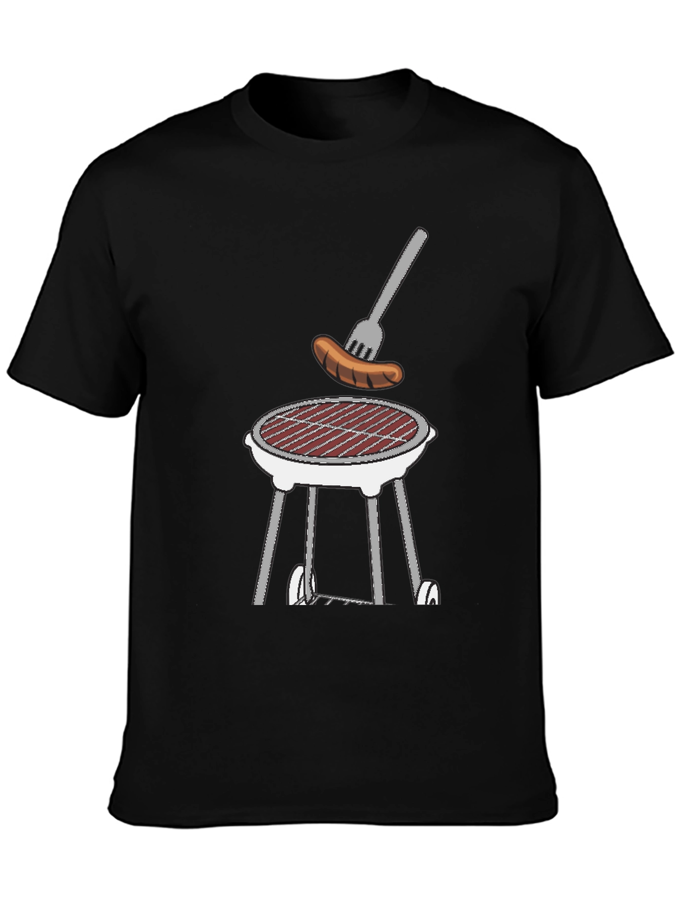 BBQ Grill T-Shirt - Novelty Sausage Graphic Tee