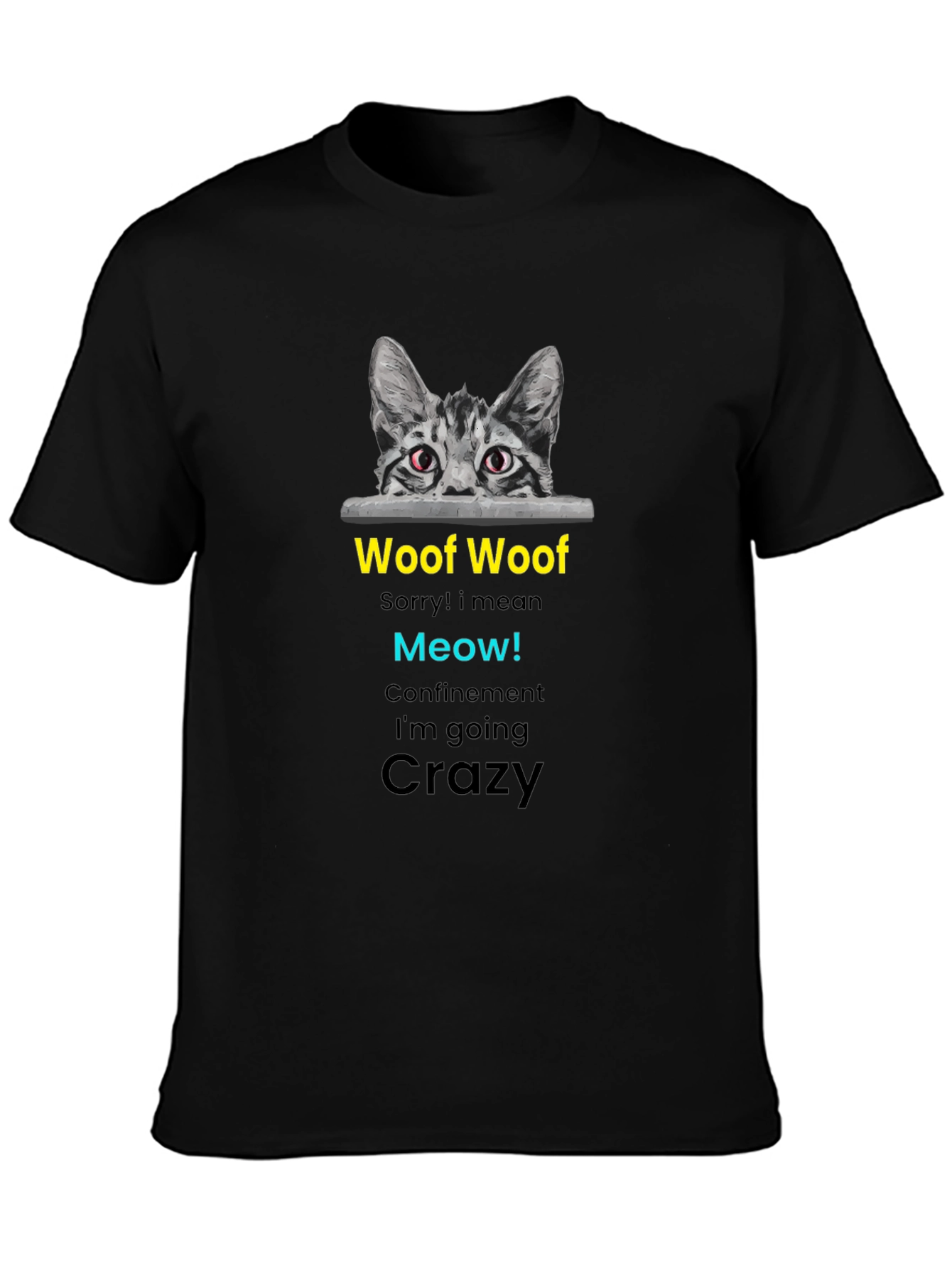 Funny Crazy Cat T-Shirt