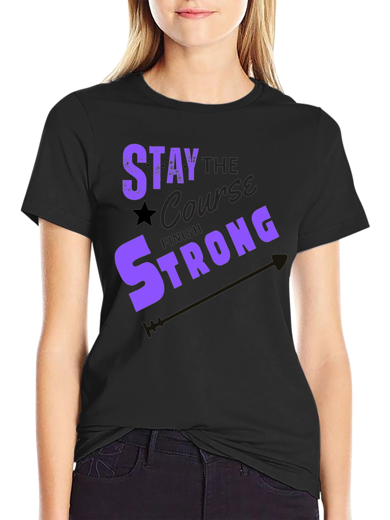 Stay the Course Graphic Tee - Motivation T-Shirt