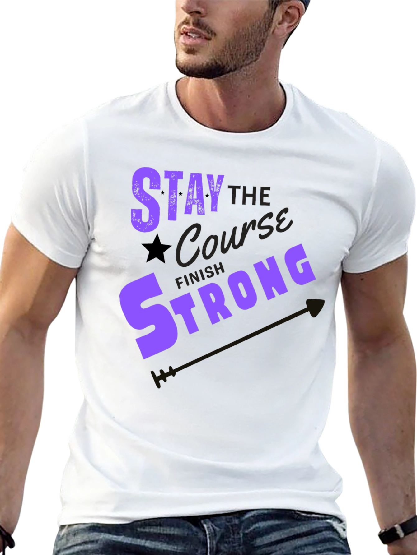 Stay the Course Graphic Tee - Motivation T-Shirt