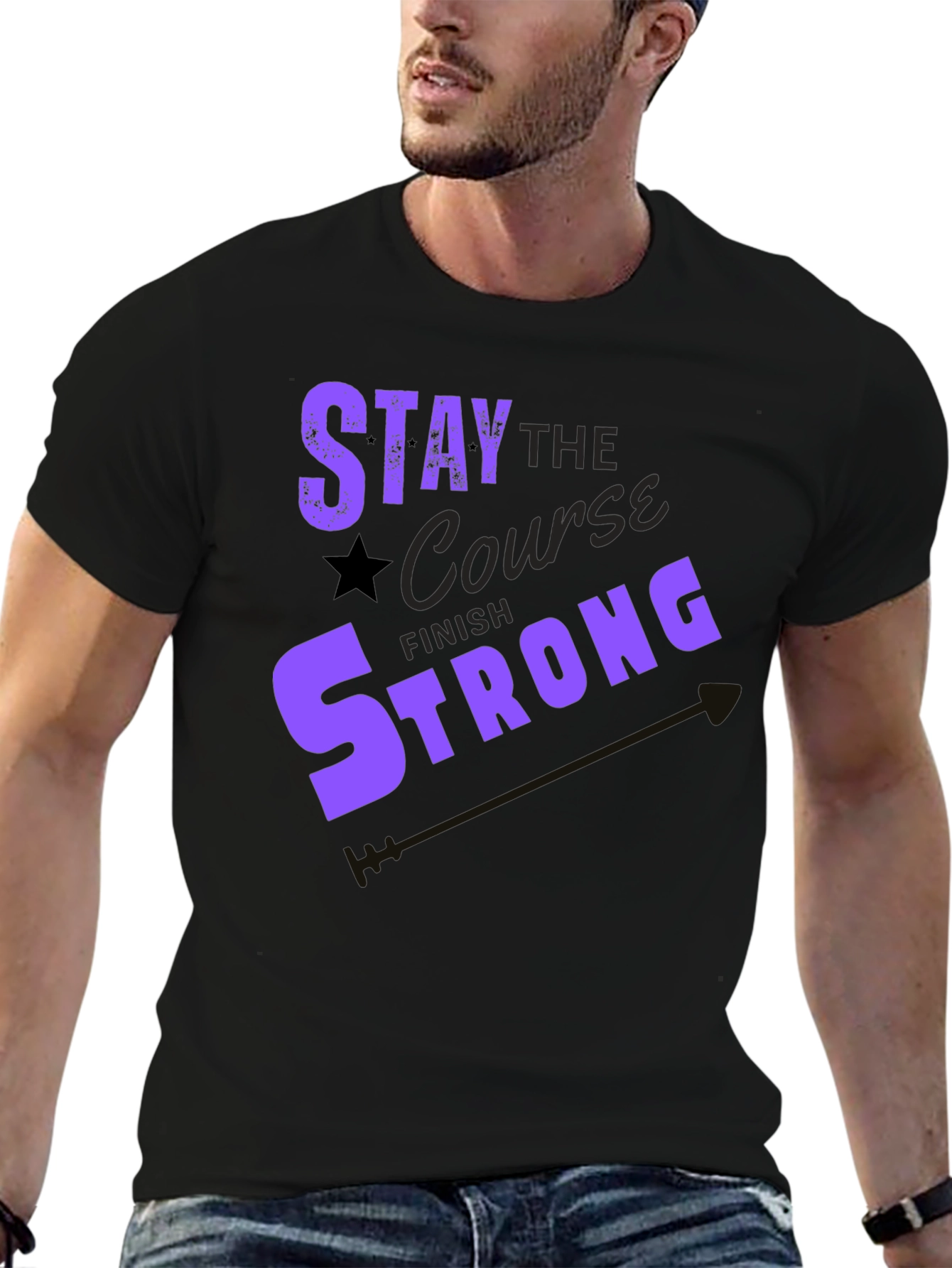 Stay the Course Graphic Tee - Motivation T-Shirt