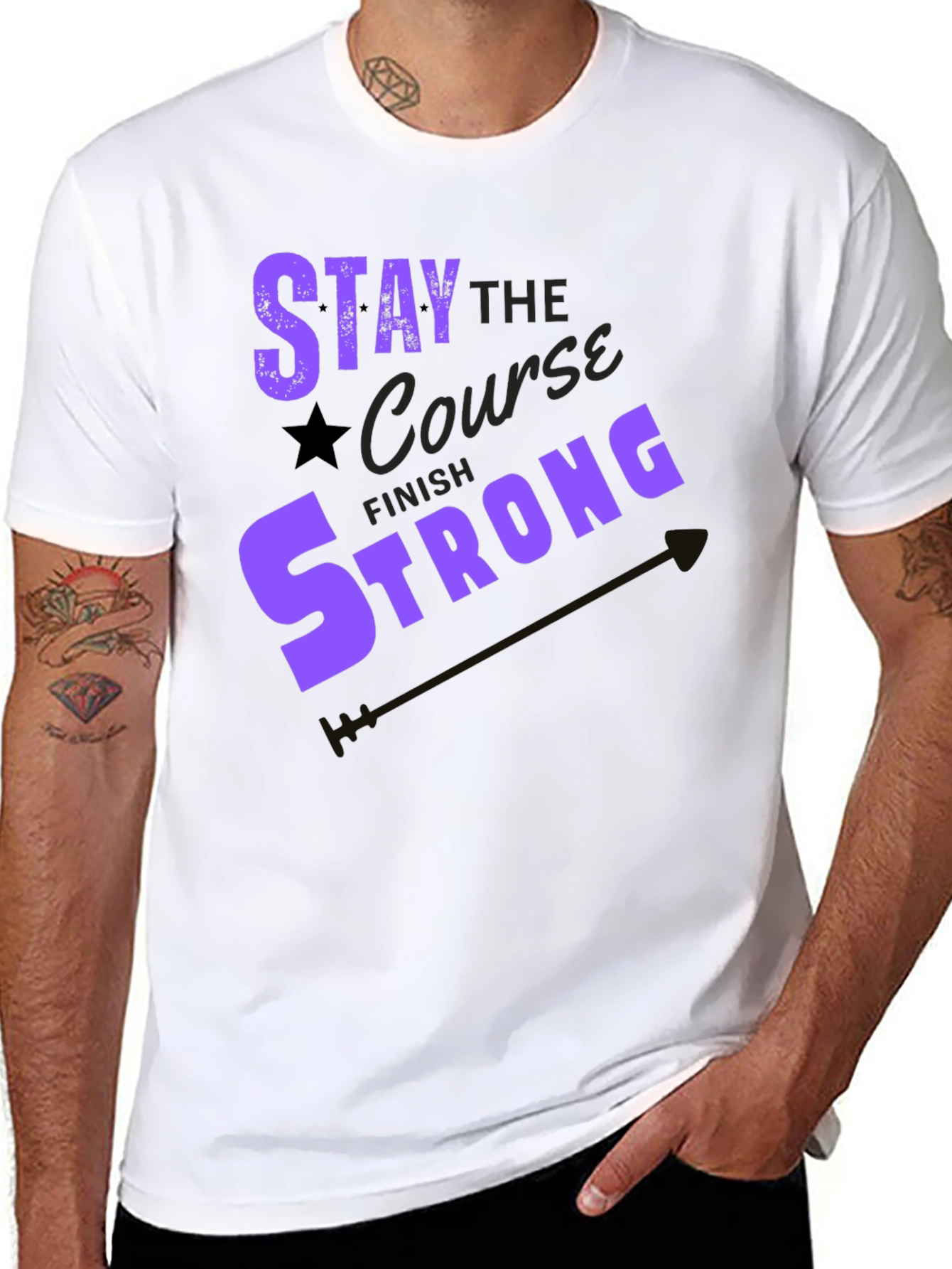 Stay the Course Graphic Tee - Motivation T-Shirt
