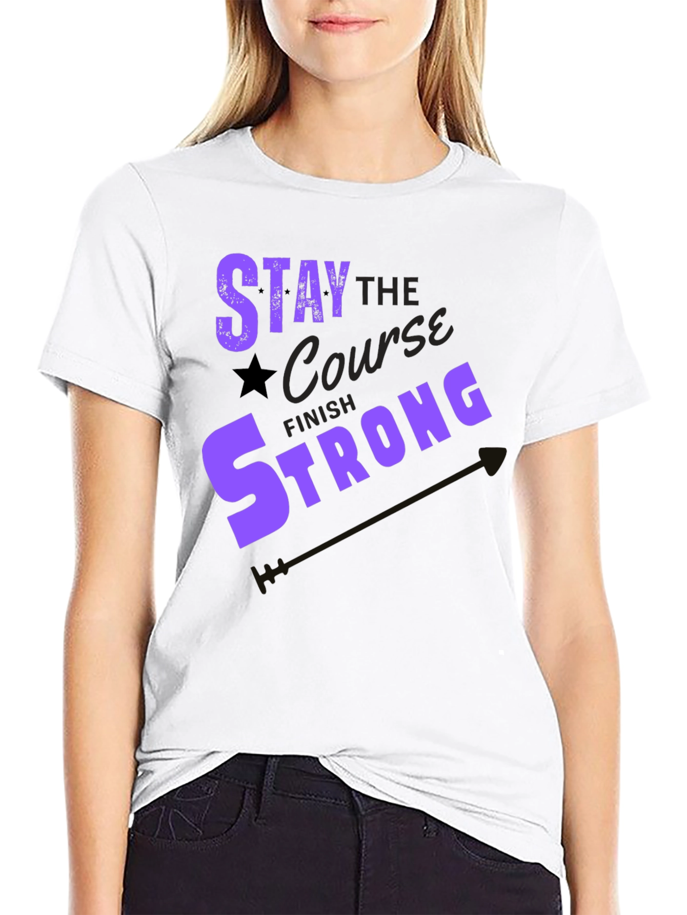 Stay the Course Graphic Tee - Motivation T-Shirt
