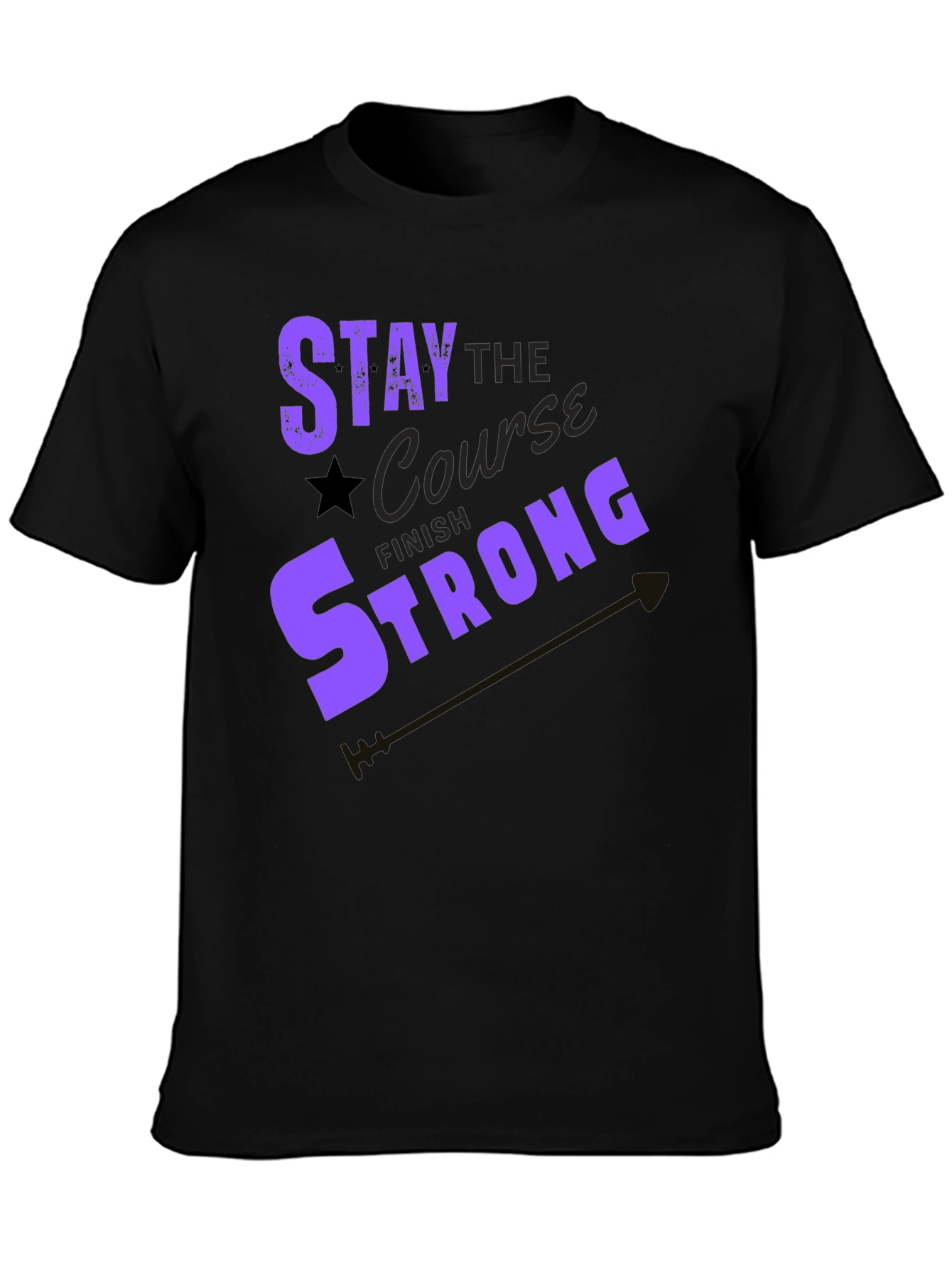 Stay the Course Graphic Tee - Motivation T-Shirt