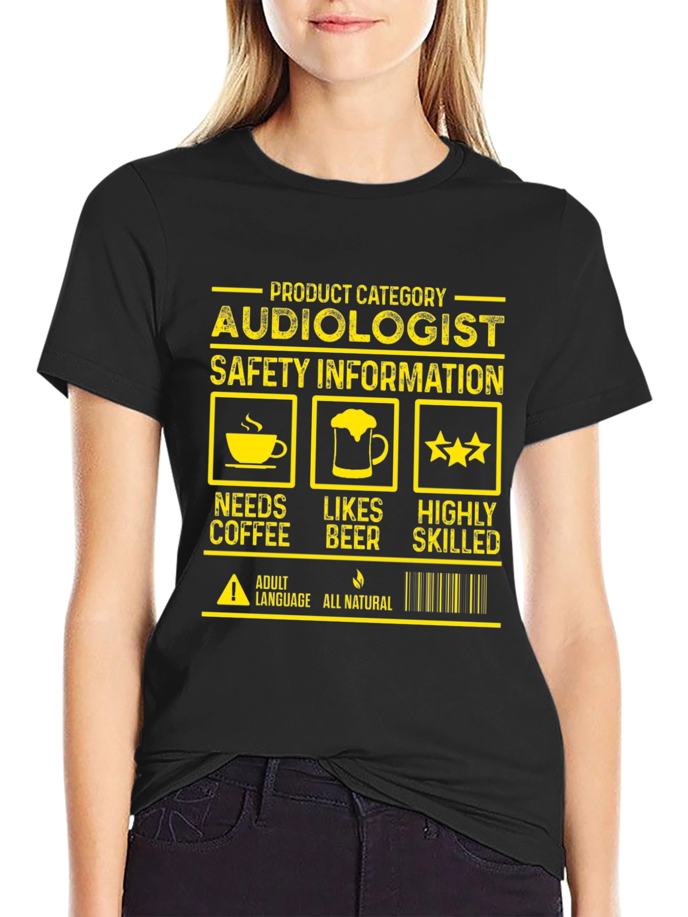 Audiologist Needs Coffee Likes Beer Highly Skilled T-Shirt
