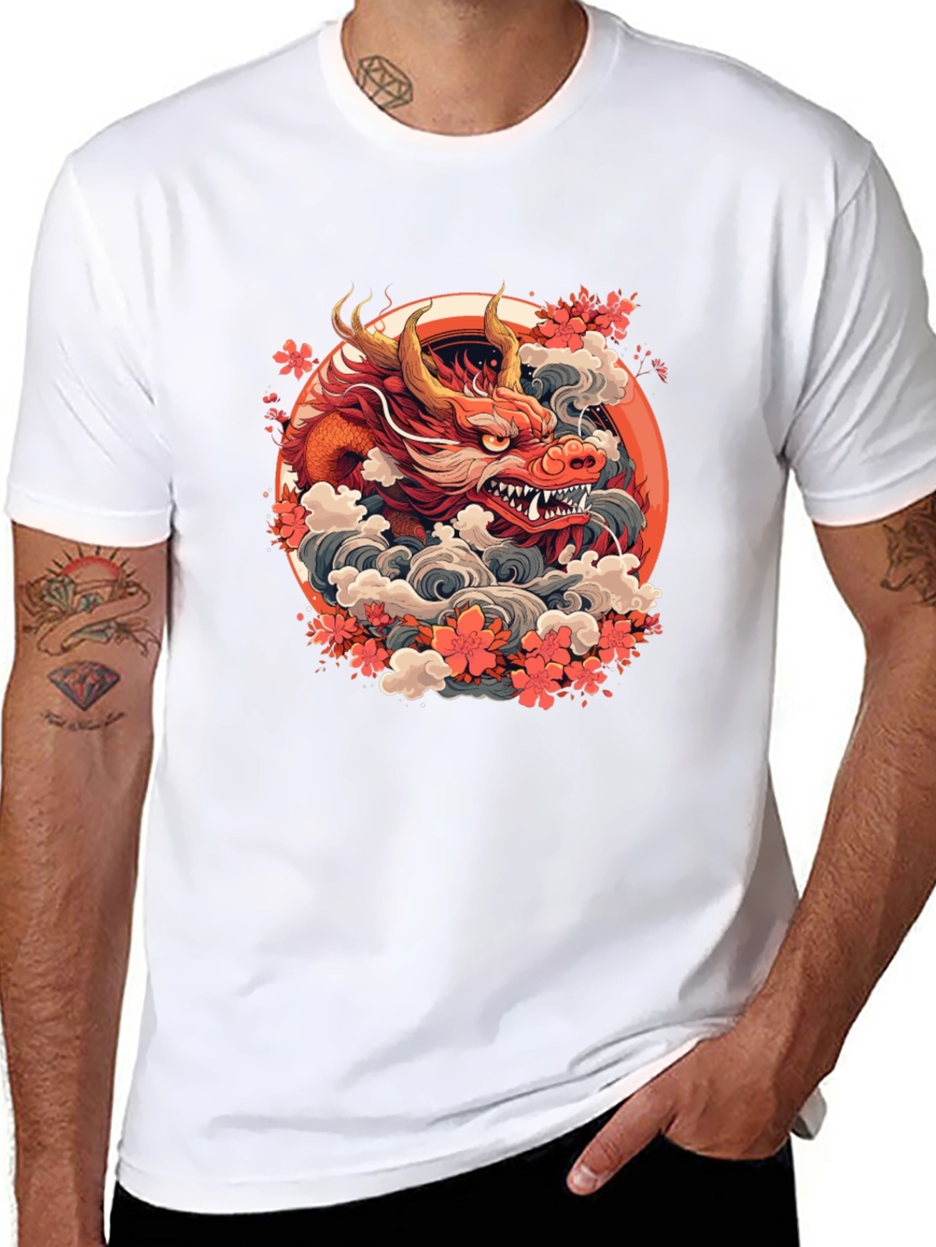 Dragon Graphic Tee - Stylish and Bold