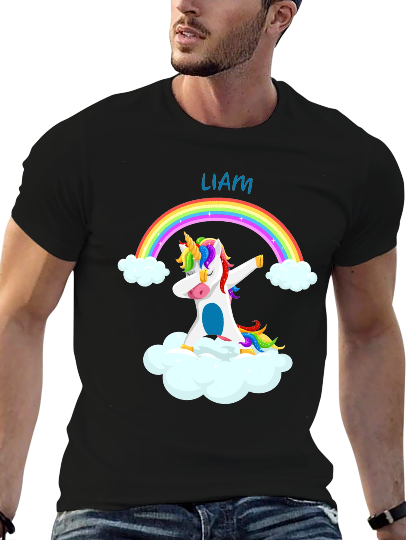 Liams Unicorn Rainbow Dab T-Shirt