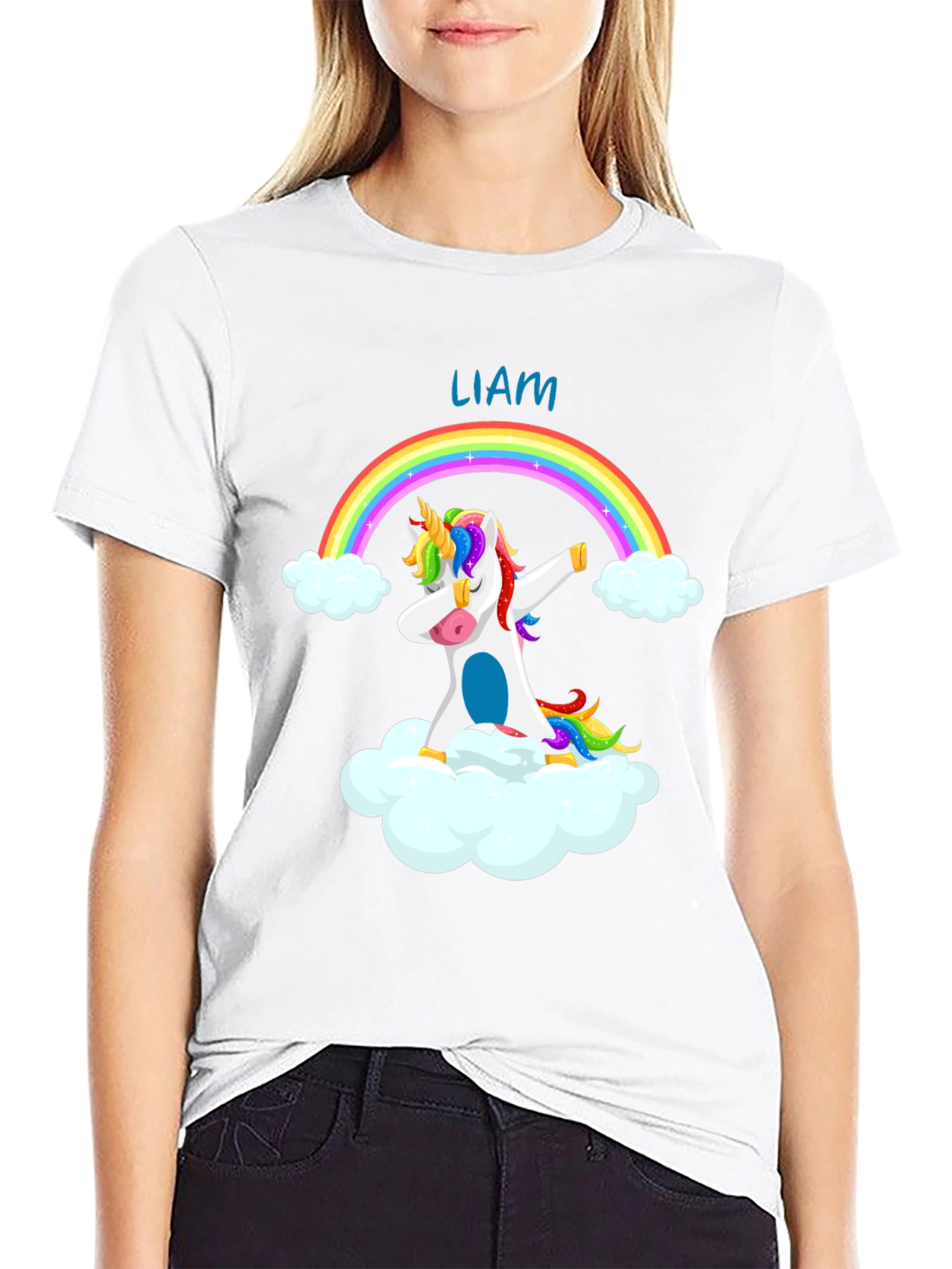 Liams Unicorn Rainbow Dab T-Shirt