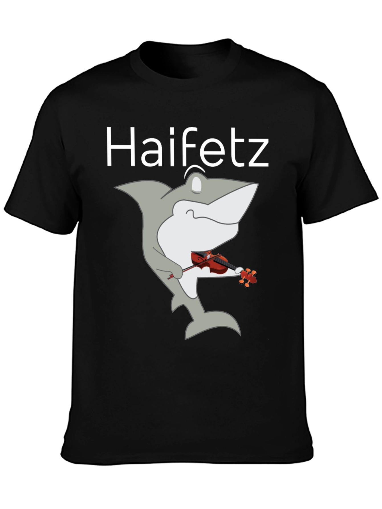 Haifetz Shark Violin T-Shirt - Unique Music Humor