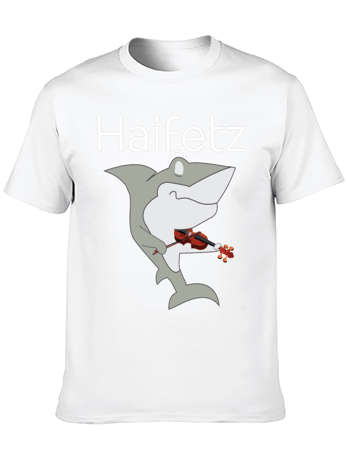 Haifetz Shark Violin T-Shirt - Unique Music Humor
