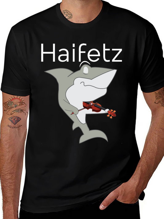 Haifetz Shark Violin T-Shirt - Unique Music Humor