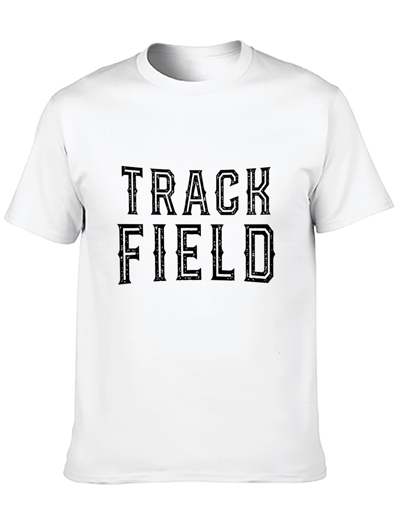Track & Field Graphic Tee - Black Casual Shirt